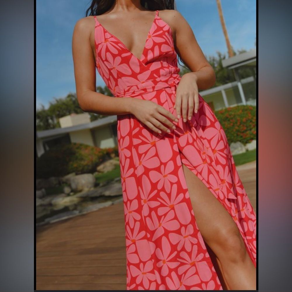 Hutch Pink Floral Maxi Dress